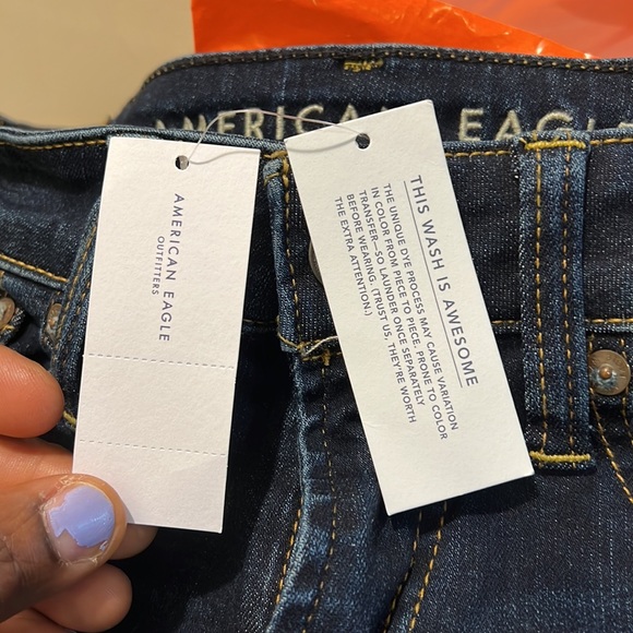 NWT America Eagle Next Level AirFlex Athletic Dark Indigo Wash Jeans. - Picture 13 of 14